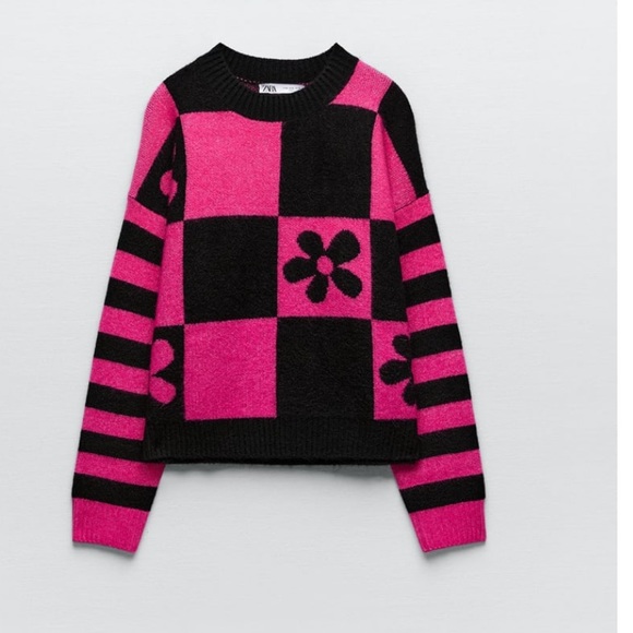 NWT Zara jacquard knit sweater - Picture 5 of 8